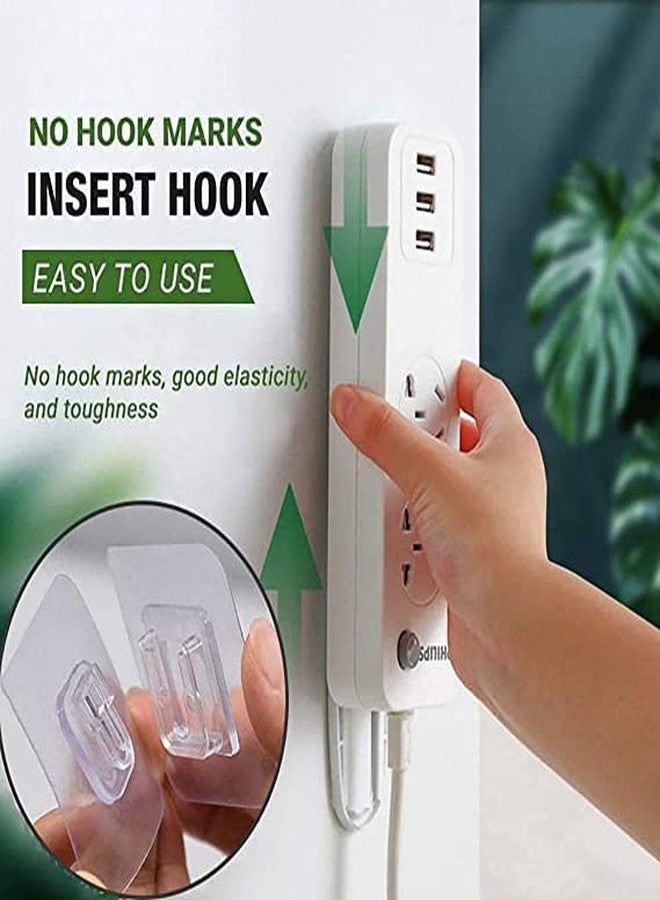 ULTRONEX Transparent 4 Pcs Self Adhesive Waterproof Plastic Male/Female Wall Sticker Hooks Bathroom/Kitchen Accessories for Home, Kitchen, Bathroom & Hanging - Image 4